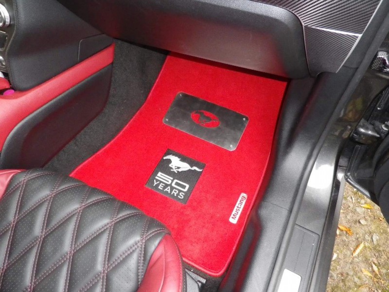 Edelstahl-Fußstütze Modell 62 ''Fußmattenplatte Mustang'' m. Pony-Logo oval - Bild 3.JPG